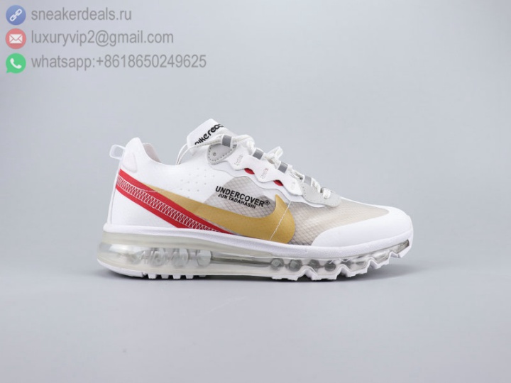 UNDERCOVER X NIKE REACT ELEMENT 87 WHITE GOLD CLEAR AIRMAX MEN RUNNING SHOES